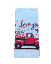 Set van 2 vaat/poetsdoeken Love you more