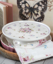 Porseleinen taart / cakestandaard Flora 25 cm