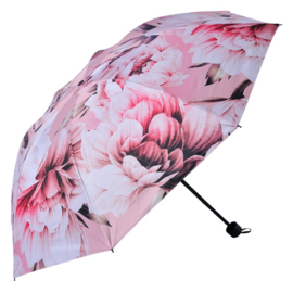 Paraplu met bloemen roze 95cm