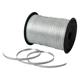 Decoratie lint zilverkleurig