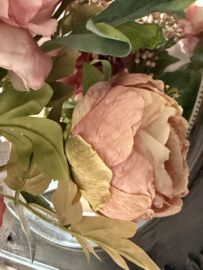 Kunstbloem Pioenroos roze