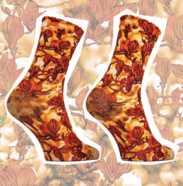 Dames sokken herfst bloesem mt. 36-38