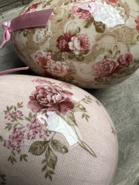 Set van 2 decoratie hangers ei roze 9*12