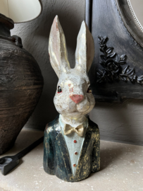 Decoratie beeld meneer konijn 32cm