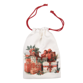 Nostalgisch stoffen kadozakje Kerstkado’s 11*16