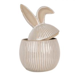 Voorraadpot met oren grijs 12*21