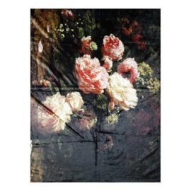 Plaid stilleven met bloemen en rozen 130*170