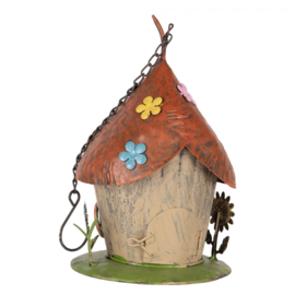 IJzeren decoratie vogelhuis 8*8*21