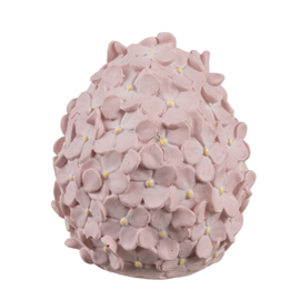 Decoratie ei met bloemetjes roze 6*7