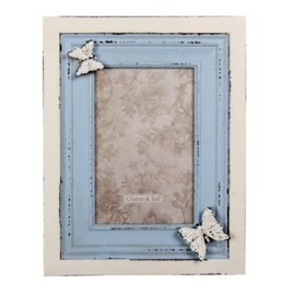 Fotolijst blauw/wit vlinders 10*15