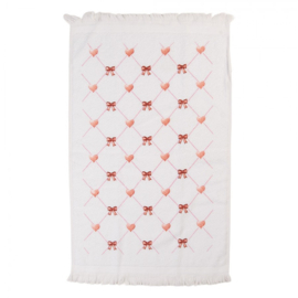 Gastendoekje strikjes en hartjes 40*66