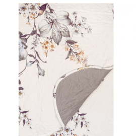 Bedsprei bloemen wit 1 persoons 180*230