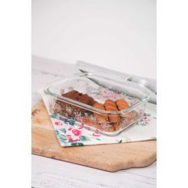 Set van 2 glazen schalen roosjes Lisa