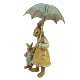 Moeder met kindje en paraplu