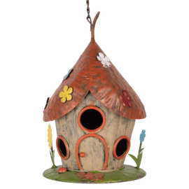 IJzeren decoratie vogelhuis 8*8*21