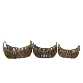 Set van 3 rotan opberg/broodmandjes