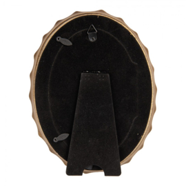 Ovale fotolijst zwart/goud 10*15