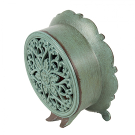 IJzeren tafelklok groen 15*7*16