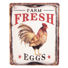 Tekstbord Farm Fresh Eggs 25*20