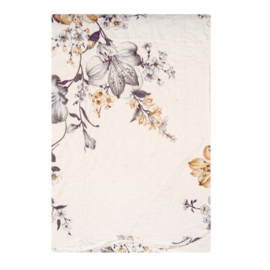Bedsprei bloemen wit 1 persoons 180*230