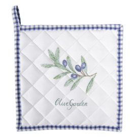 Clayre & Eef pannenlap olijven blauw