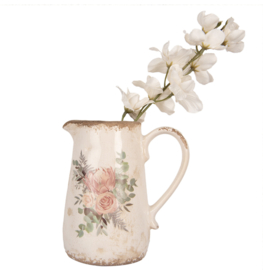 Decoratie kan met rozen motief 21*15*23