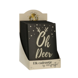 Geurzakje Kerst Oh Deer zwart/goud
