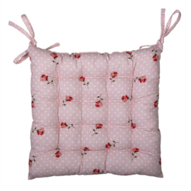 Stoelkussen met foam Dotty Rose 40*40