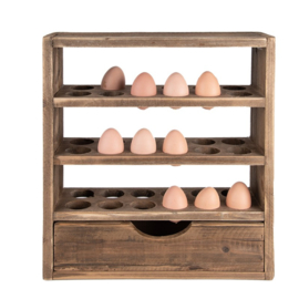 Eierkast houtkleur voor 36 eieren