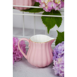Melkkan en suikerpot Royal Rose roze/goud