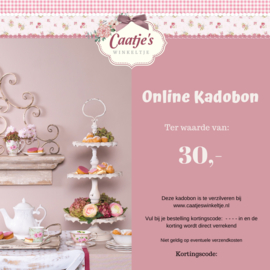 Online kadobon Caatje's winkeltje t.w.v  €30,00
