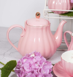 Theepot Royal Rose roze/goud