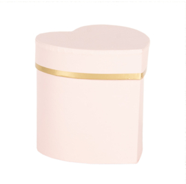 Geschenkdoos hartvorm roze 10*10*10