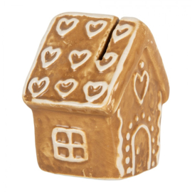Decoratie peperkoekhuisje kaarthouder 5*4*6