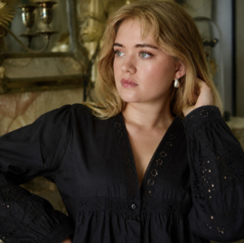 Romantisch nachthemd Clarissa zwart