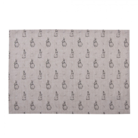 Stoffen placemats (6) Bunny bunnies