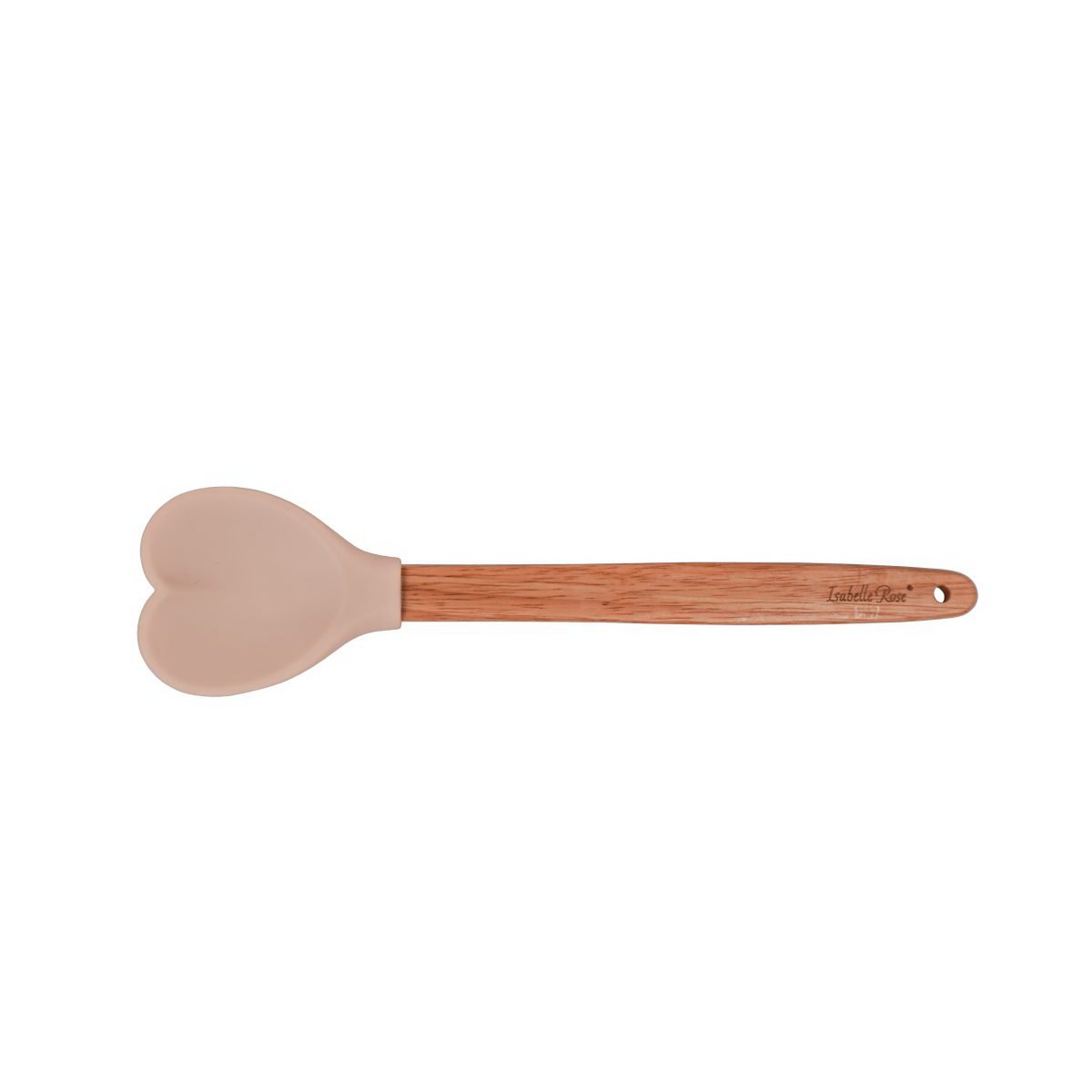 Beige houten hartvormige lepel