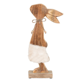 Decoratie houten konijn meisje 18*6*40