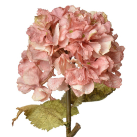 Kunstbloem Hortensia roze 55cm