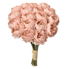 Bosje met 18 roze ranonkels 30cm