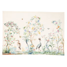 Stoffen placemats (6) Birds in Paradise