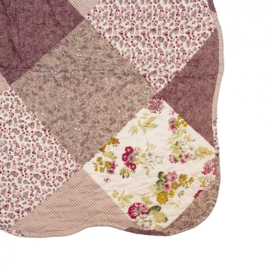 Bedsprei bloemetjes paars 2 persoons 230*250