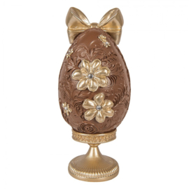 Decoratie ei met bloemen 10*9*21