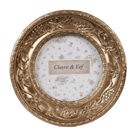 Fotolijstje rond mat goudkleur 7*7