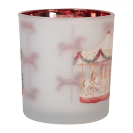 Waxinelichthouder Kerst Carousel 7*8