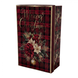 Decoratie opbergdozen set (3) Kerst rood