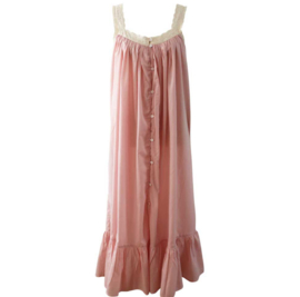 Romantisch nachthemd broderie Jodie roze