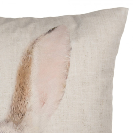Sierkussenhoes konijn beige 45*45