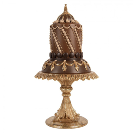 Luxe decoratie taart op gouden voet 18*33
