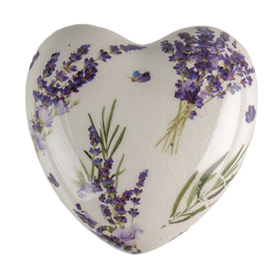 Decoratie hart Lavendel (M) 8*8*4